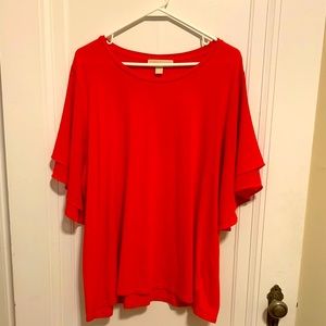 Michael Kors T-Shirt, Red/Orange, Size 3X